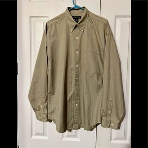 Structure Classic Fit Long Sleeves Button Down Olive green Shirt